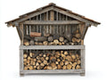 Abri à bûches - Bois - 185 x 85 x 170 cm - Brun-Gris - Style rustique